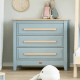 Boori Linear Kids 3 Drawer Chest Smart Assembly, Blueberry and Almond