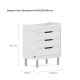 Boori Perla Kids 3 Drawer Chest + Change Tray