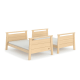 Boori Horizon Kids King Single Bunk Bed, Brushed Natural