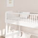 Boori Matilda Kids Single Bunk Bed + Ladder, Barley White