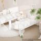 Boori Matilda Kids Single Bunk Bed + Storage Staircase, Barley White
