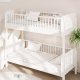 Boori Matilda Kids Single Bunk Bed + Storage Staircase, Barley White