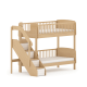 Boori Matilda Kids Single Bunk Bed + Storage Staircase, Beech