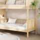 Boori Matilda Kids Single Bunk Bed + Storage Staircase, Beech
