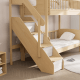 Boori Matilda Kids Single Bunk Bed + Storage Staircase, Beech