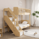 Boori Matilda Kids Single Bunk Bed + Storage Staircase, Beech