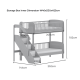 Boori Matilda Kids Single Bunk Bed + Storage Staircase, Beech