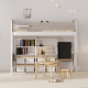 Boori Natty Kids King Single Loft Bed + Ladder, Barley and Oak