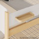 Boori Natty Kids King Single Loft Bed + Ladder, Barley and Oak