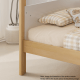 Boori Natty Kids King Single Loft Bed + Ladder, Barley and Oak