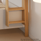 Boori Natty Kids King Single Loft Bed + Ladder, Barley and Oak