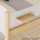 Boori Natty Kids King Single Loft Bed + Ladder, Barley and Almond