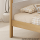 Boori Natty Kids King Single Loft Bed + Ladder, Barley and Almond