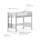 Boori Natty Kids King Single Loft Bed + Ladder, Barley and Almond