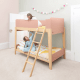 Boori Natty Kids Single Bunk Bed + Ladder, Cherry and Almond