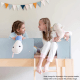 Boori Natty Kids Single Bunk Bed + Ladder, Cherry and Almond