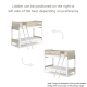 Boori Natty Kids Single Bunk Bed + Ladder, Cherry and Almond