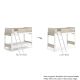 Boori Natty Kids Single Bunk Bed + Ladder, Cherry and Almond