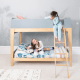 Boori Natty Kids Single Bunk Bed + Ladder, Blueberry and Almond