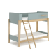 Boori Natty Kids Single Bunk Bed + Ladder, Blueberry and Almond