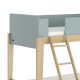 Boori Natty Kids Single Bunk Bed + Ladder, Blueberry and Almond