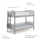 Boori Natty Kids King Single Bunk Bed + Ladder, Barley and Oak