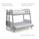 Boori Natty Kids Maxi Bunk Bed + Ladder, Cherry and Almond
