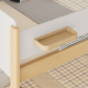 Boori Natty Kids King Single Bunk Bed + Ladder, Barley and Almond