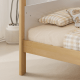 Boori Natty Kids King Single Bunk Bed + Ladder, Barley and Almond