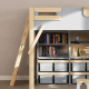 Boori Treehouse Kids King Single Loft Bed + Ladder, Blueberry and Beech
