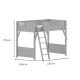 Boori Treehouse Kids King Single Loft Bed + Ladder, Blueberry and Beech