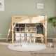 Boori Treehouse Kids King Single Loft Bed + Ladder, Beech