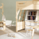 Boori Treehouse Kids King Single Loft Bed + Ladder, Beech