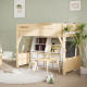 Boori Treehouse Kids King Single Loft Bed + Ladder, Beech