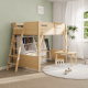 Boori Treehouse Kids King Single Loft Bed + Ladder, Beech