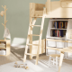 Boori Treehouse Kids King Single Loft Bed + Roof Frame and Ladder, Beech