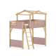 Boori Treehouse Kids King Single Loft Bed + Roof Frame and Ladder, Cherry and Beech