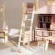 Boori Treehouse Kids King Single Loft Bed + Roof Frame and Ladder, Cherry and Beech