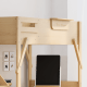 Boori Treehouse Kids King Single Loft Bed + Storage Staircase, Beech