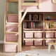 Boori Treehouse Kids King Single Loft Bed + Roof Frame and Storage Staircase, Cherry and Beech