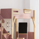 Boori Treehouse Kids King Single Loft Bed + Storage Staircase, Cherry and Beech
