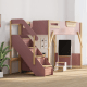Boori Treehouse Kids King Single Loft Bed + Storage Staircase, Cherry and Beech