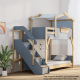 Boori Treehouse Kids King Single Bunk Bed + Roof Frame and Storage Staircase, Beech