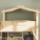 Boori Treehouse Kids King Single Loft Bed + Roof Frame and Ladder with Tent Canopy, Beech