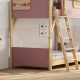 Boori Treehouse Kids King Single Bunk Bed + Roof Frame and Ladder, Cherry and Beech