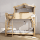Boori Treehouse Kids King Single Bunk Bed + Roof Frame and Ladder with Tent Canopy, Beech