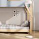 Boori Treehouse Kids King Single Bunk Bed + Roof Frame and Ladder with Tent Canopy, Blueberry and Beech