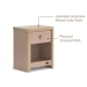 Boori Avalon Kids Bedside Table, Cherry and Almond