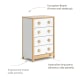 Boori Byron Kids 4 Drawer Chest, Barley White and Beech