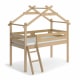 Boori Forest Kids Teepee Single Loft Bed, Almond